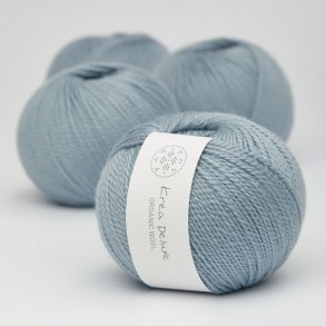 Organic wool 1 garn farve nr. 25 stvet lysebl