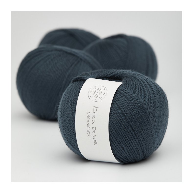 Organic wool 1 garn farve nr. 27 marinebl