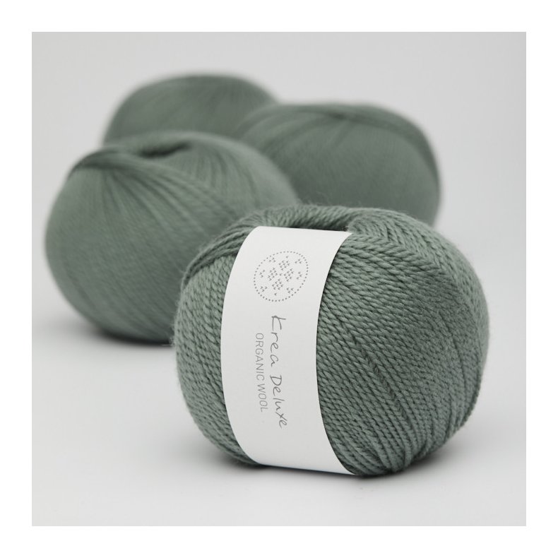 Organic wool 1 garn farve nr. 33 stvet grn