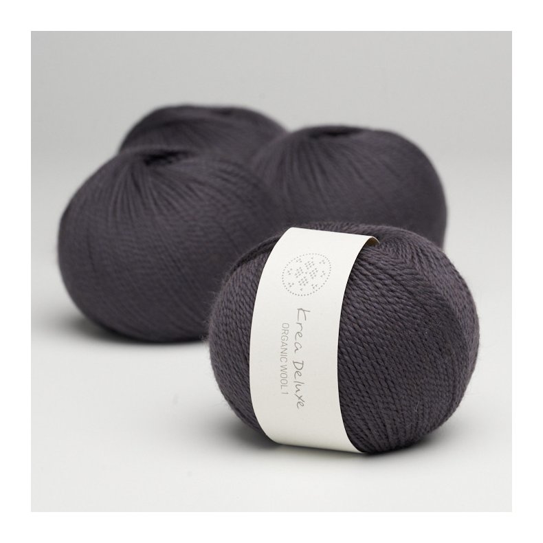 Organic wool 1 garn farve nr. 43 aubergine