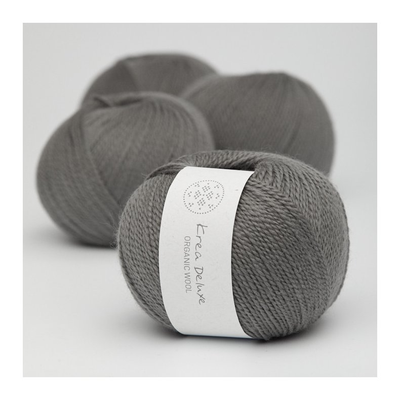 Organic wool 1 garn farve nr. 50 mrkegr