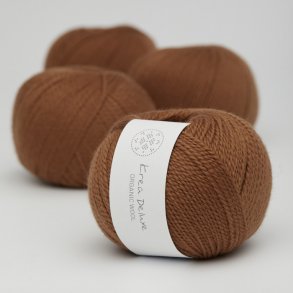 Organic wool 1 garn farve nr. 52 cognac