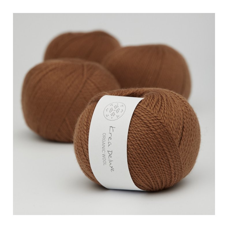 Organic wool 1 garn farve nr. 52 cognac