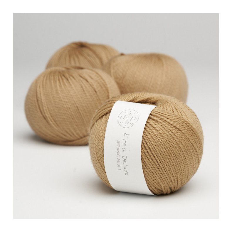 Organic wool 1 garn farve nr. 53 croissant