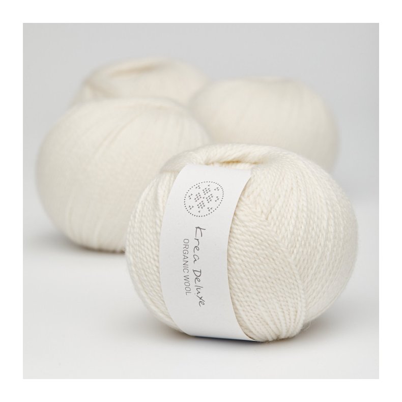 Organic wool 1 garn farve nr. 1 naturhvid